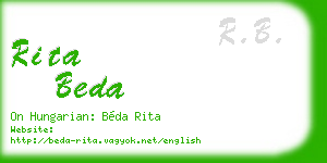 rita beda business card