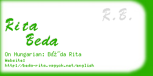 rita beda business card